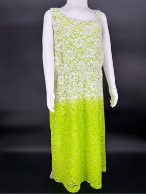 Cato Lime Green and White Lace Girls Summer Dress